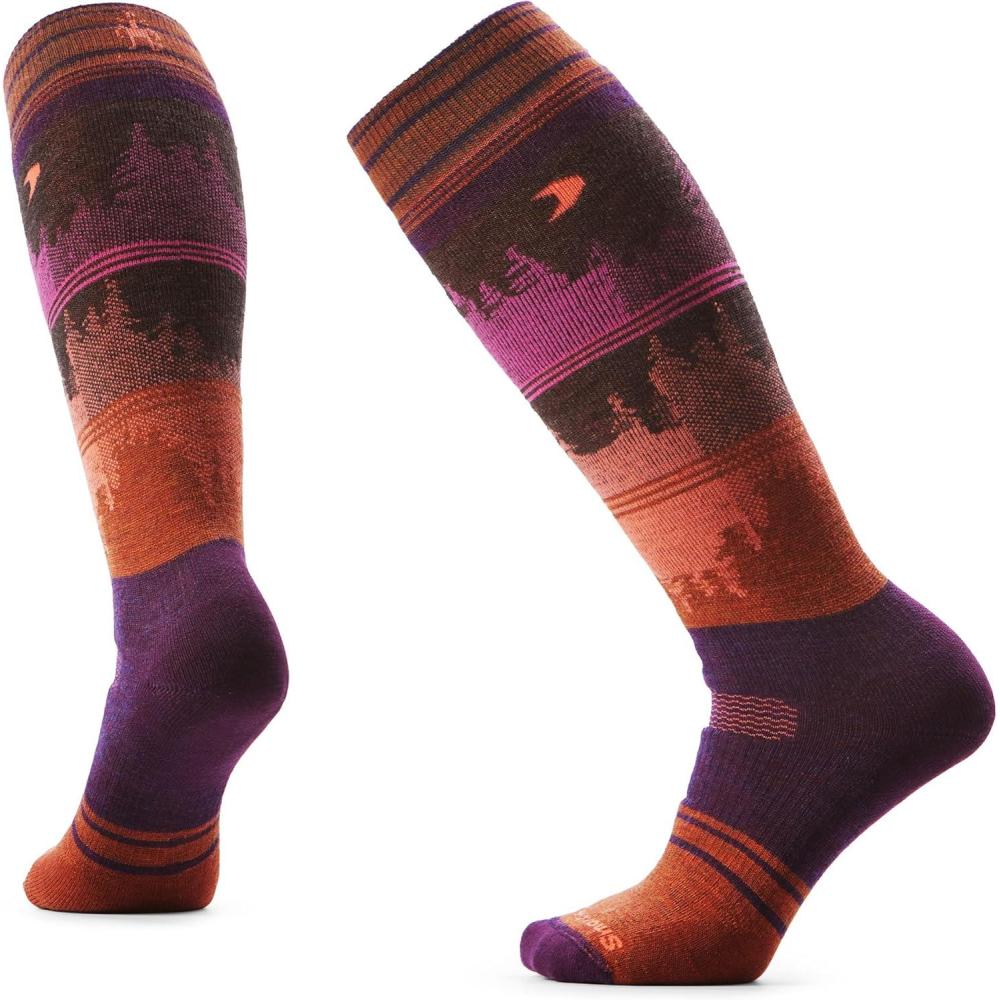 imageSmartwool Womens Snowboard Full Cushion Twilight Vista Over The Calf SocksPurple Iris