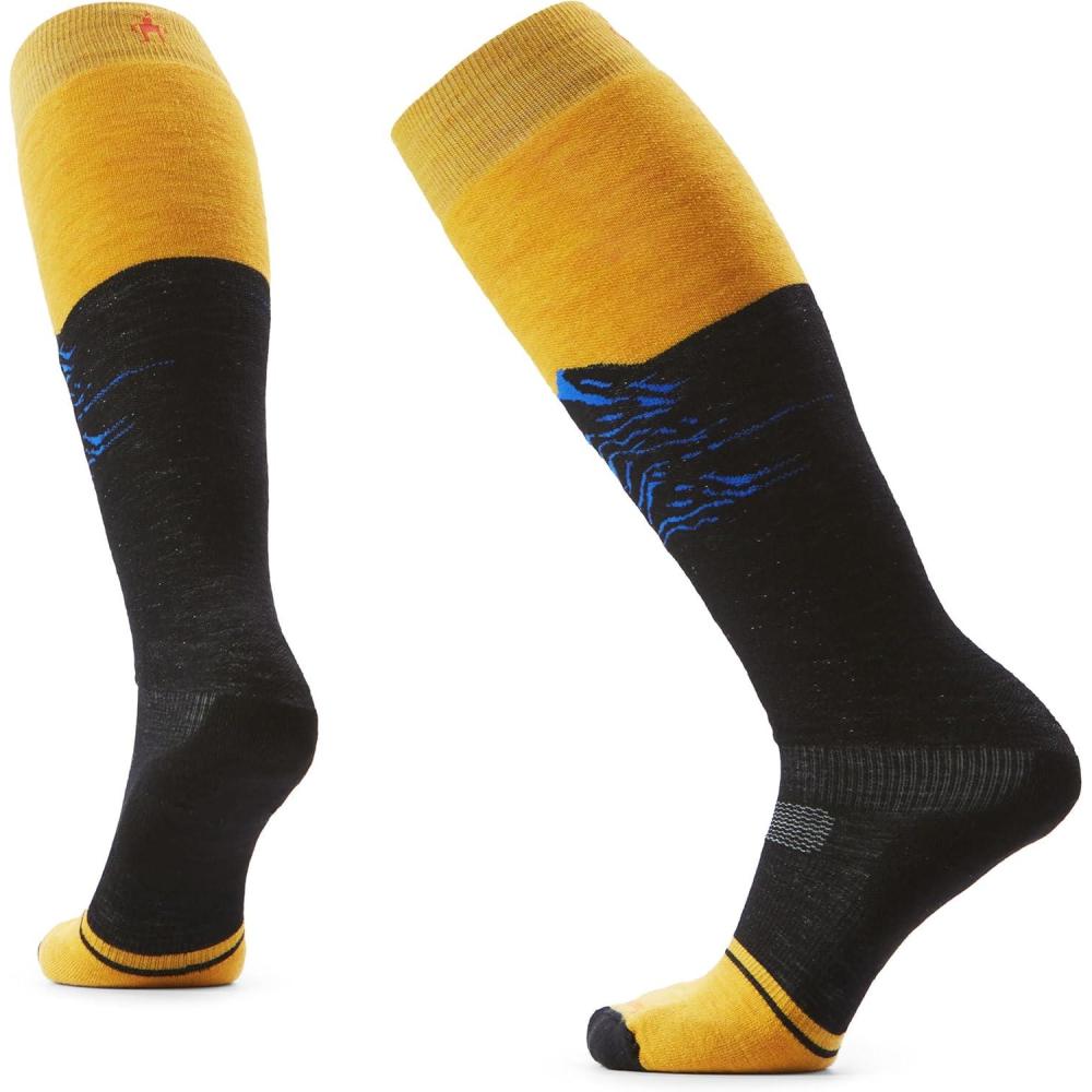 imageSmartwool Womens Snowboard Targeted Cushion Valley Sunset Over The Calf SocksHoney Gold