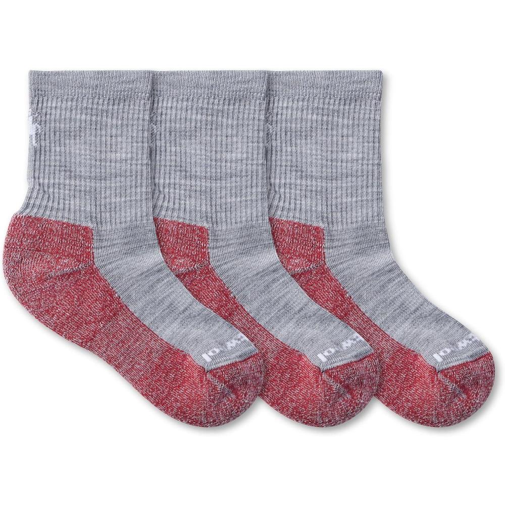 imageSmartwool babyboys Kids Hike Light Cushion Crew ToddlerLittle KidBig KidLight Gray3pk