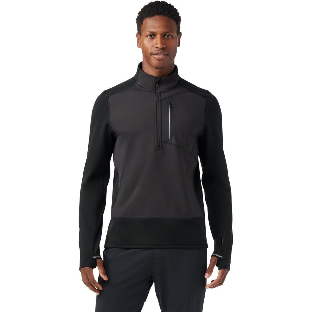 imageSmartwool mens Active Fleece Wind 12 ZipBlack