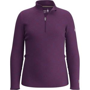 SmartWool Boys Classic Thermal Merino Base Layer 1/4 Zip (Toddler/Little Kid/Big Kid)(Purple Iris Heather)