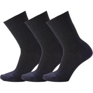 Smartwool Everyday Cable Crew Socks For Men and Women(Deep Navy Heather-3pk)