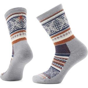 Smartwool Everyday Fair Isle Sweater Crew Socks(Light Gray)