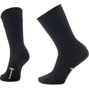 Smartwool Everyday Waffle Press Crew Socks For Men and Women(Black)