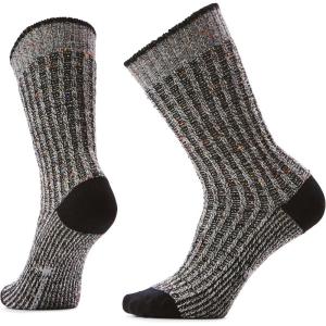 Smartwool Everyday Waffle Press Crew Socks For Men and Women(Black/Multi Donegal)