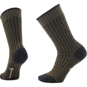 Smartwool Everyday Waffle Press Crew Socks For Men and Women(Military Olive)