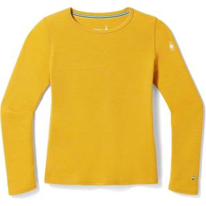 Smartwool Kid’s Classic Thermal Merino Base Layer Crew for Boys and Girls(Honey Gold)