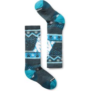 Smartwool Kids’ Wintersport Full Cushion Polar Bear Over The Calf Socks(Twilight Blue)