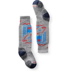 Smartwool Kids’ Wintersport Full Cushion Ski Day Over The Calf Socks(Light Gray)