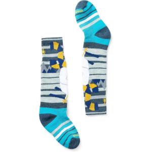 Smartwool Kids’ Wintersport Full Cushion Yeti Pattern Over The Calf Socks(Twilight Blue)