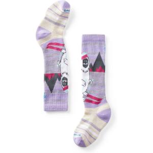Smartwool Kids’ Wintersport Full Cushion Yeti Pattern Over The Calf Socks(Ultra Violet)
