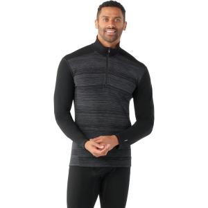 Smartwool Men’s Classic Thermal Merino Base Layer 1/4 Zip(Black Color Shift)