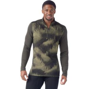 Smartwool Men’s Classic Thermal Merino Base Layer 1/4 Zip(North Woods Foggy Pines)