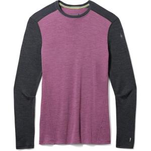 Smartwool Men’s Classic Thermal Merino Wool Base Layer Crew(Argyle Purple Heather)