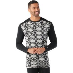 Smartwool Men’s Classic Thermal Merino Wool Base Layer Crew(Black Colliding Clouds)