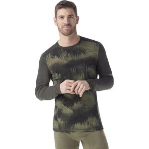 Smartwool Men’s Classic Thermal Merino Wool Base Layer Crew(North Woods Foggy Pines)