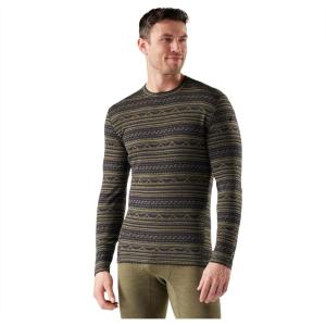 Smartwool Men’s Classic Thermal Merino Wool Base Layer Crew(Winter Moss Summit Soul)