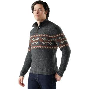 Smartwool Men’s Heavy Henley Sweater(Charcoal/Pecan Brown)