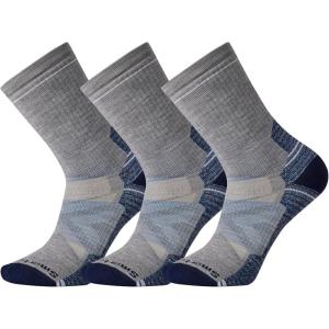 Smartwool Men’s Hike Full Cushion Crew Socks(Light Gray-3pk)