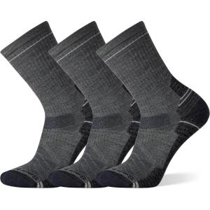 Smartwool Men’s Hike Light Cushion Crew Socks(Medium Gray-3pk)