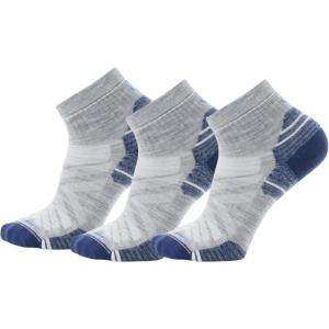 Smartwool Men’s Hike Targeted Cushion Ankle Socks(Light Gray-3pk)