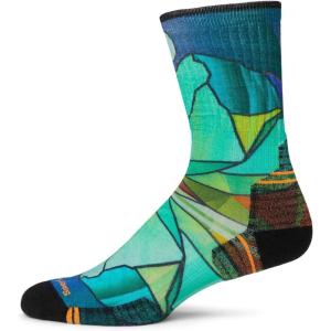 Smartwool Men’s Hike Targeted Cushion Mirror Mountain Print Crew Socks(Capri)