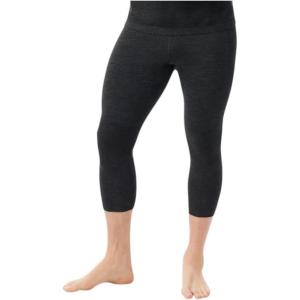 Smartwool Men’s Intraknit Thermal Merino Base Layer 3/4 Bottom(Charcoal Heather-black)