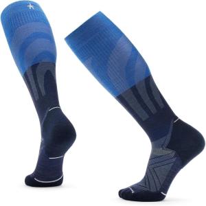 Smartwool Men’s Run Targeted Cushion Compression Over The Calf Socks(Deep Navy)