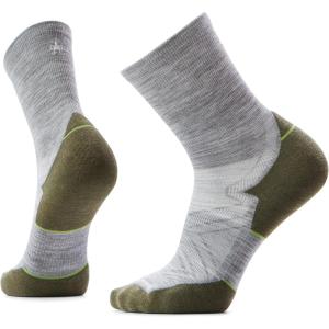 Smartwool Men’s Run Targeted Cushion Mid Crew Socks(Light Gray)