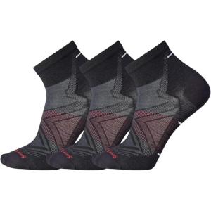 Smartwool Men’s Run Zero Cushion Ankle Socks(Black-3pk)