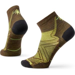 Smartwool Men’s Run Zero Cushion Ankle Socks(Military Olive)