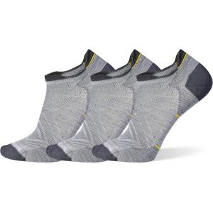 Smartwool Men’s Run Zero Cushion Low Ankle Socks(Light Gray-3pk)