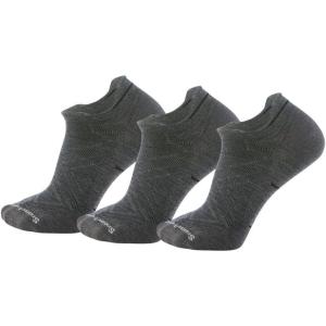 Smartwool Men’s Run Zero Cushion Low Ankle Socks(Medium Gray-3pk)
