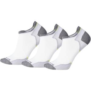 Smartwool Men’s Run Zero Cushion Low Ankle Socks(White-3pk)