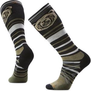 Smartwool Men’s Ski Full Cushion Growling Grizzly Over the Calf Socks(Black)