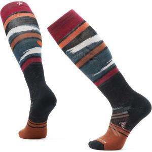 Smartwool Men’s Ski Full Cushion Midnight Ski Pattern Over the Calf Socks(Black)