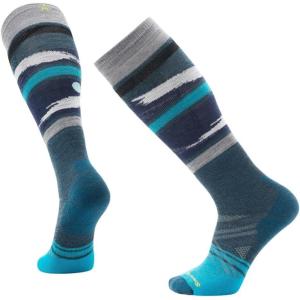 Smartwool Men’s Ski Full Cushion Midnight Ski Pattern Over the Calf Socks(Twilight Blue)