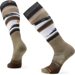 Smartwool Men’s Ski Full Cushion Midnight Ski Pattern Over the Calf Socks(Winter Moss)