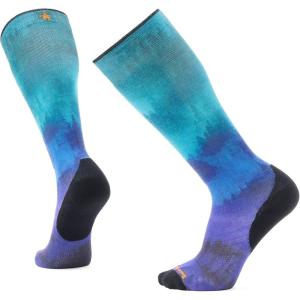 Smartwool Men’s Ski Targeted Cushion Compression Print Over the Calf Socks(Black)