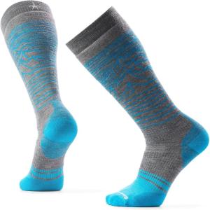 Smartwool Men’s Snowboard Full Cushion Iguchi Pattern Over the Calf Socks(Medium Gray)