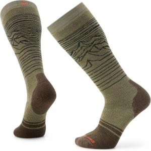 Smartwool Men’s Snowboard Full Cushion Iguchi Pattern Over the Calf Socks(Winter Moss)
