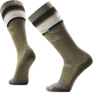 Smartwool Men’s Snowboard Targeted Cushion Mountain Sunrise Over The Calf Socks(Winter Moss)