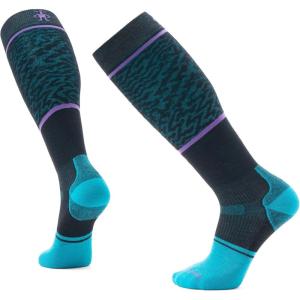 Smartwool Men’s Snowboard Targeted Cushion Retro Line Over The Calf Socks(Black)