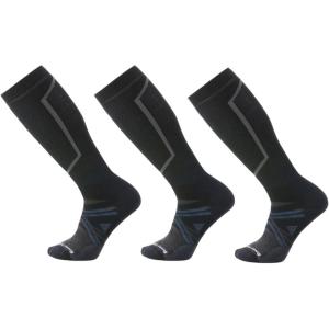 Smartwool Ski Full Cushion Over The Calf Socks For Men and Women(Black-3pk)