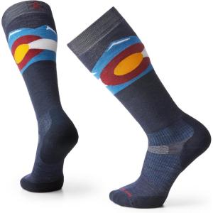 Smartwool Snowboard Colorado Targeted Cushion Over The Calf Socks For Men and Women(Deep Navy)