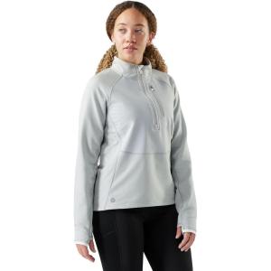 Smartwool Women’s Active Fleece Wind 1/2 Zip(Storm Gray)