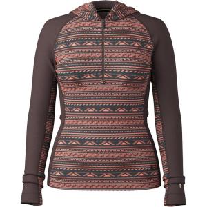 Smartwool Women’s Classic Thermal Merino Base Layer 1/2 Zip Hoodie(Coral Reef Summit Soul)