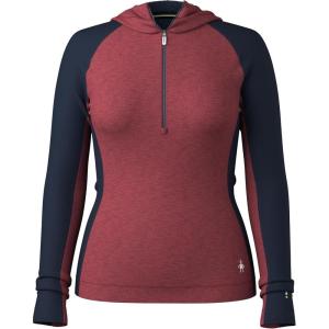 Smartwool Women’s Classic Thermal Merino Base Layer 1/2 Zip Hoodie(Currant Heather)