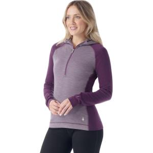 Smartwool Women’s Classic Thermal Merino Base Layer 1/2 Zip Hoodie(Violet-purple Iris)