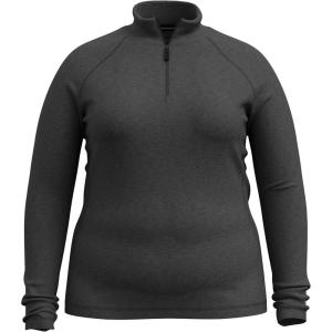Smartwool Women’s Classic Thermal Merino Base Layer 1/4 Zip Plus(Charcoal Heather)